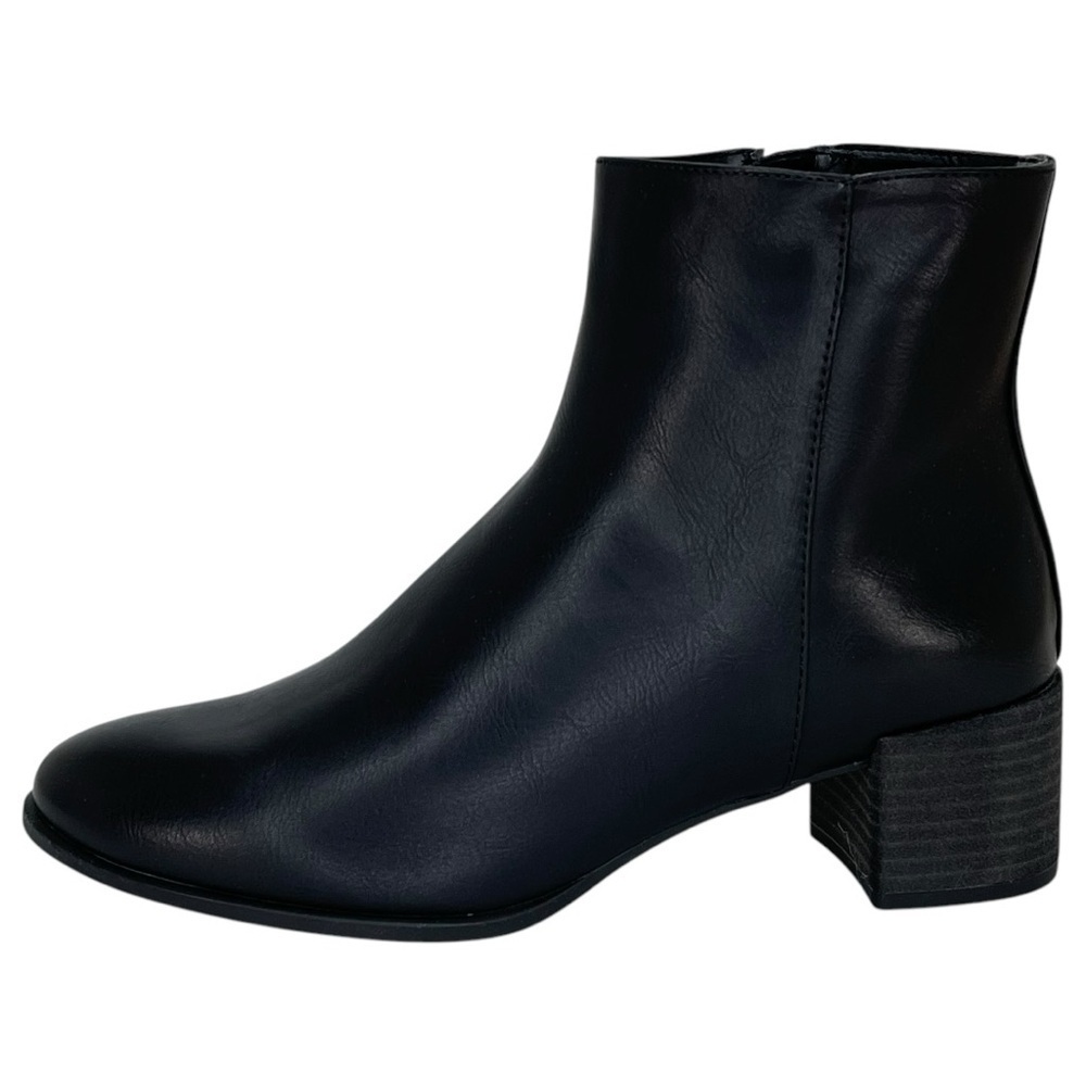 SOUL Naturalizer Rose Black Faux Leather Womens Ankle Boots Size 8.5M - Picture 5 of 13